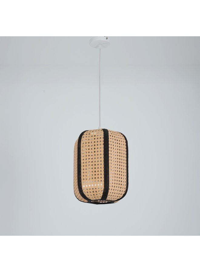 تبس هوم لمب نجفة TBS باللون بيج مصنوعة من راتان لإضاءة المنزل والديكور - Image 2